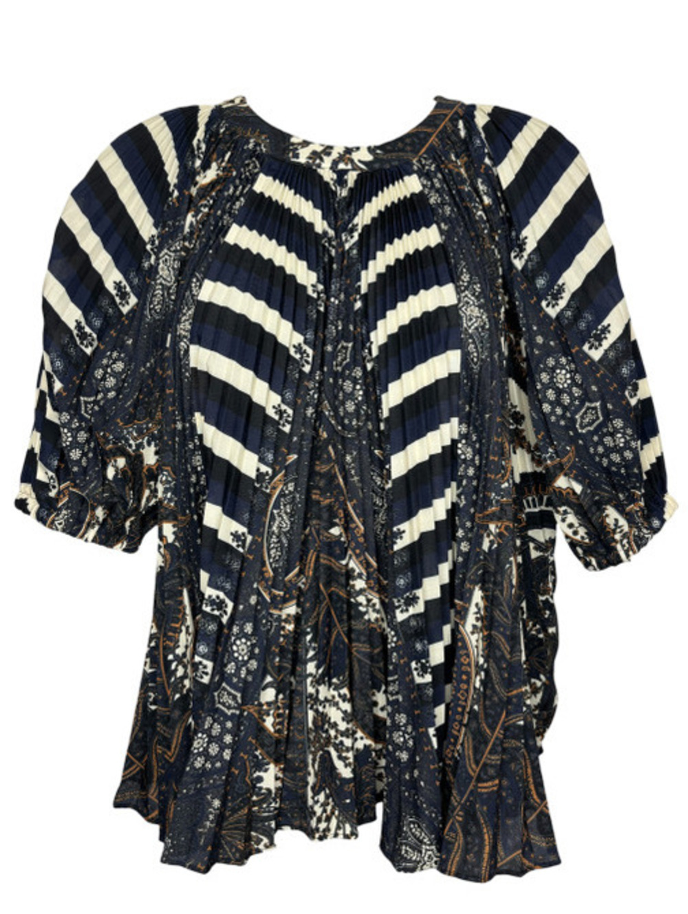 Ulla Johnson Safne Pleated Blouse in Eclipse